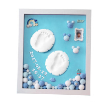 Baby Handprint And Footprint Photo Frame Kit 12 Months Keepsake Clay Photo Frame